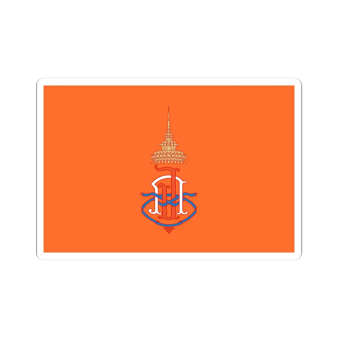 Royal Flag of Princess Chulabhorn Walailak (Thailand) STICKER Vinyl Kiss-Cut Decal 4 Inch White - The Sticker Space