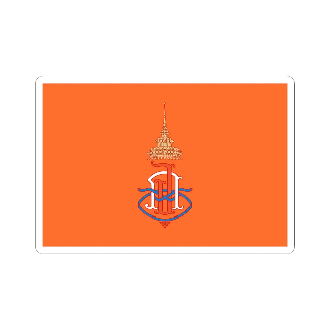 Royal Flag of Princess Chulabhorn Walailak (Thailand) STICKER Vinyl Kiss-Cut Decal 6 Inch White - The Sticker Space