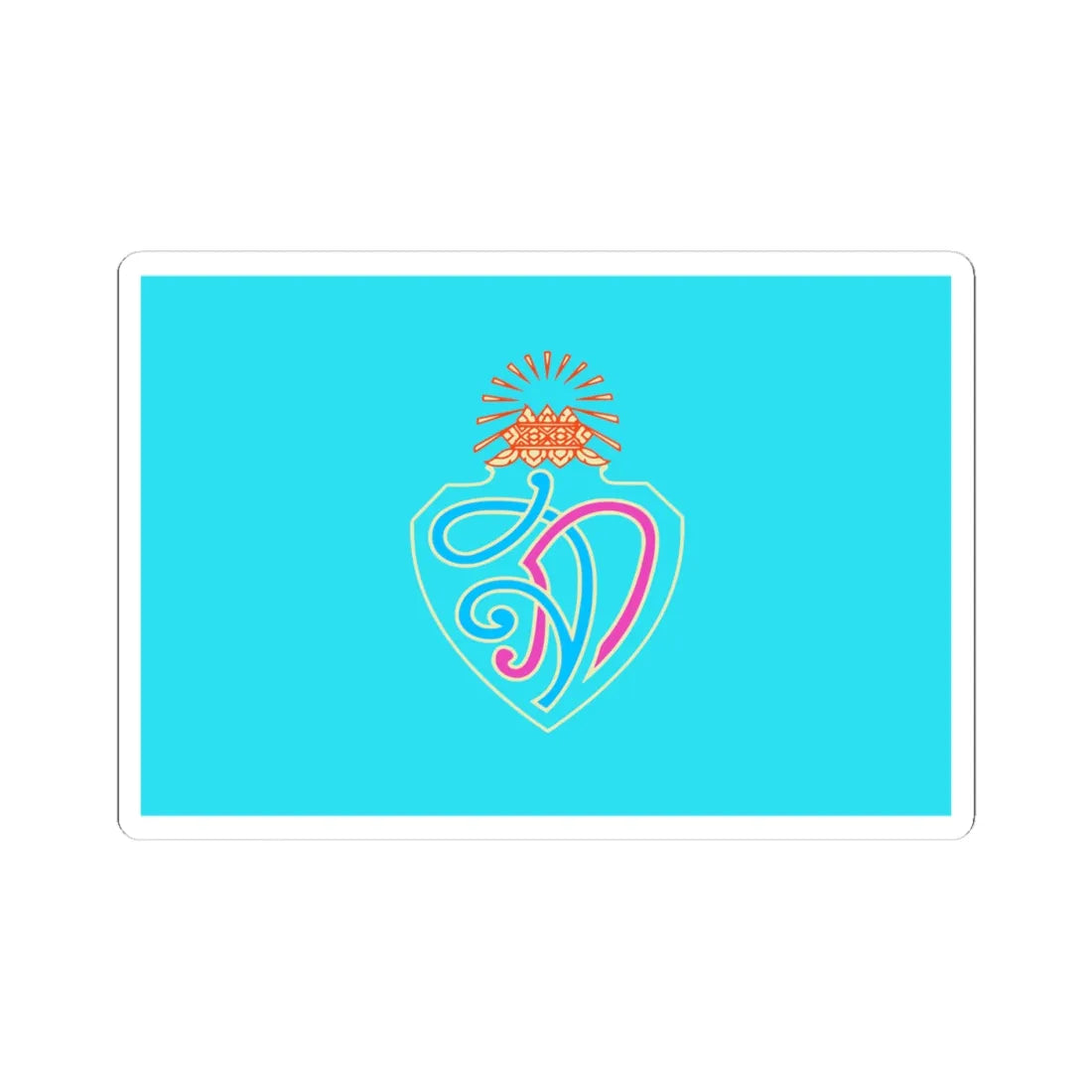 Royal Flag of Princess Siribhachudhabhorn (Thailand) STICKER Vinyl Kiss-Cut Decal 4 Inch White - The Sticker Space