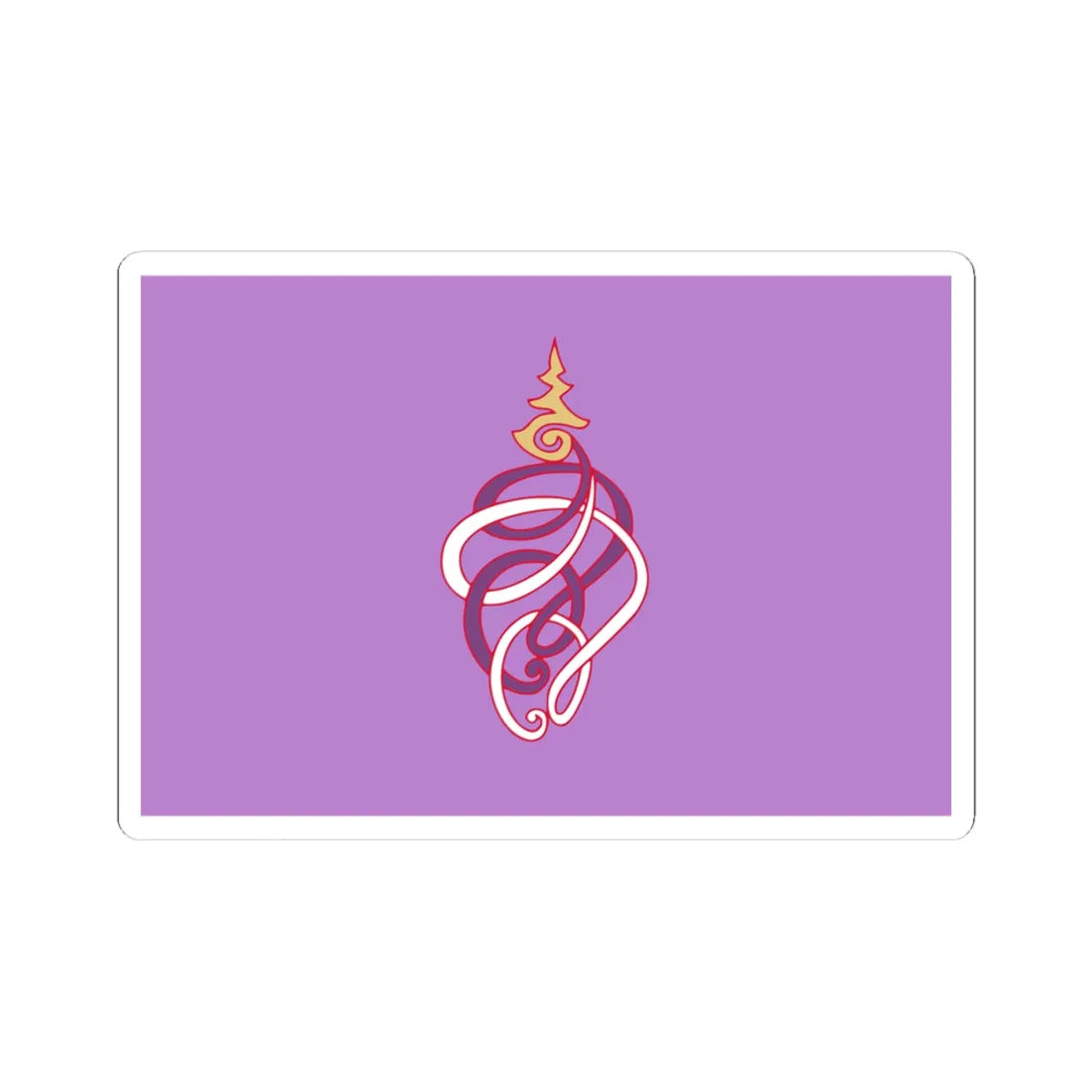 Royal Flag of Princess Soamsavali (Thailand) STICKER Vinyl Kiss-Cut Decal 4 Inch White - The Sticker Space