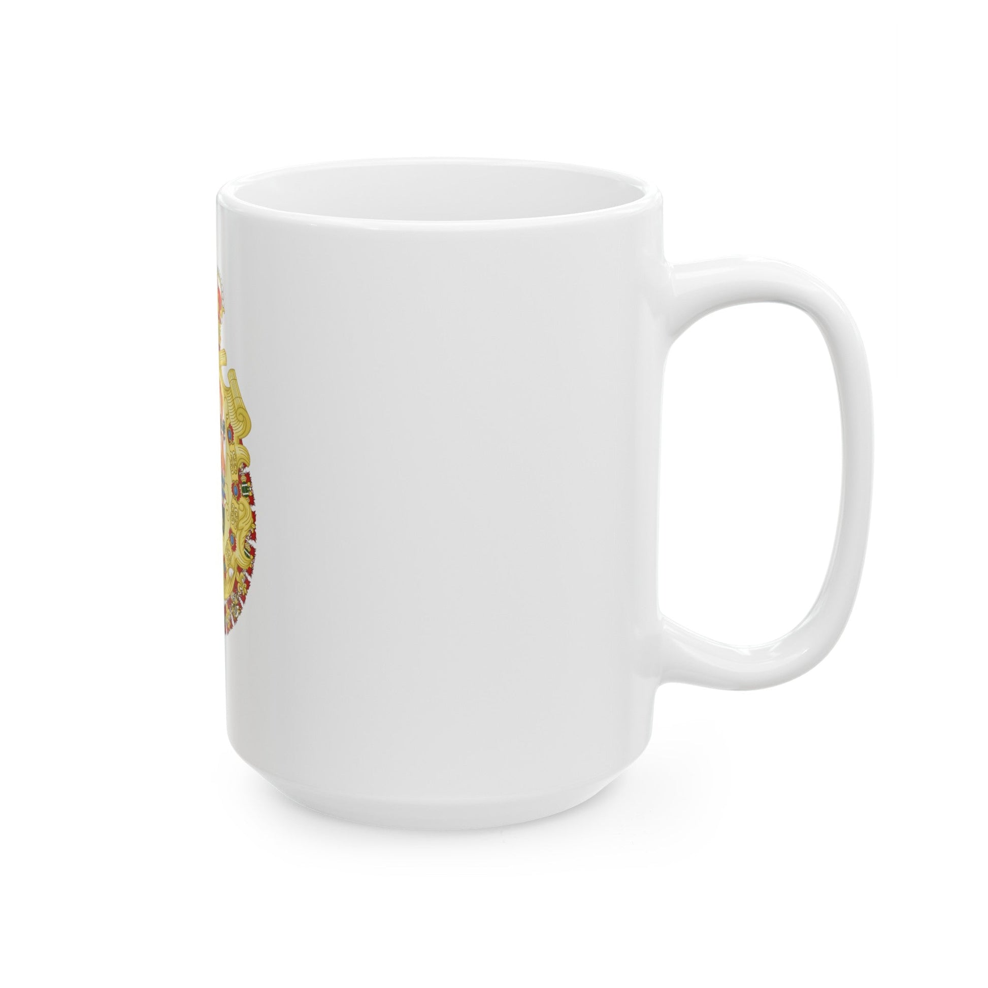 Royal Greater Coat of Arms of Spain (1700-1761) - White Coffee Mug-The Sticker Space