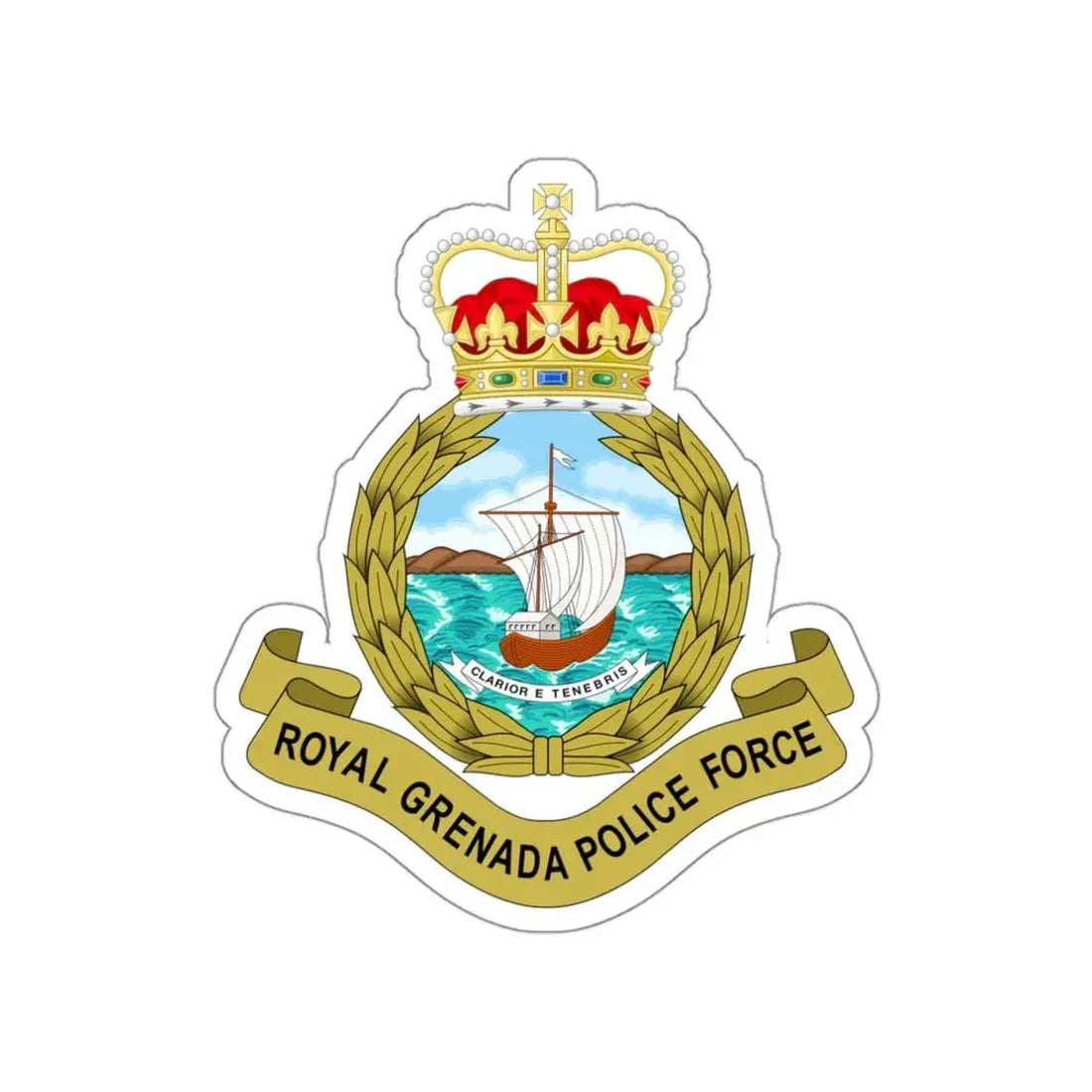 Royal Grenada Police Force STICKER Vinyl Die-Cut Decal 3 Inch - The Sticker Space