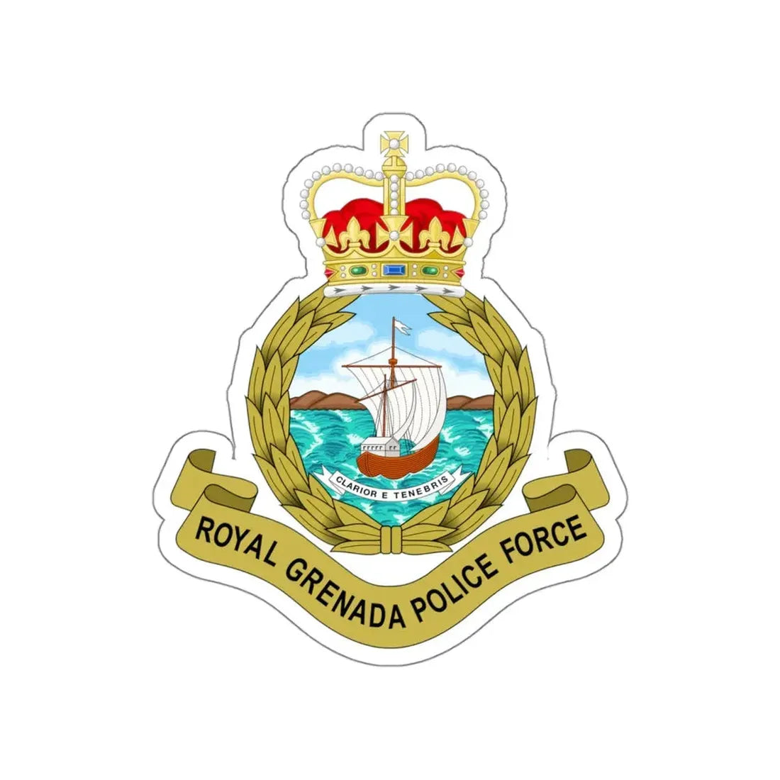 Royal Grenada Police Force STICKER Vinyl Die-Cut Decal 4 Inch - The Sticker Space