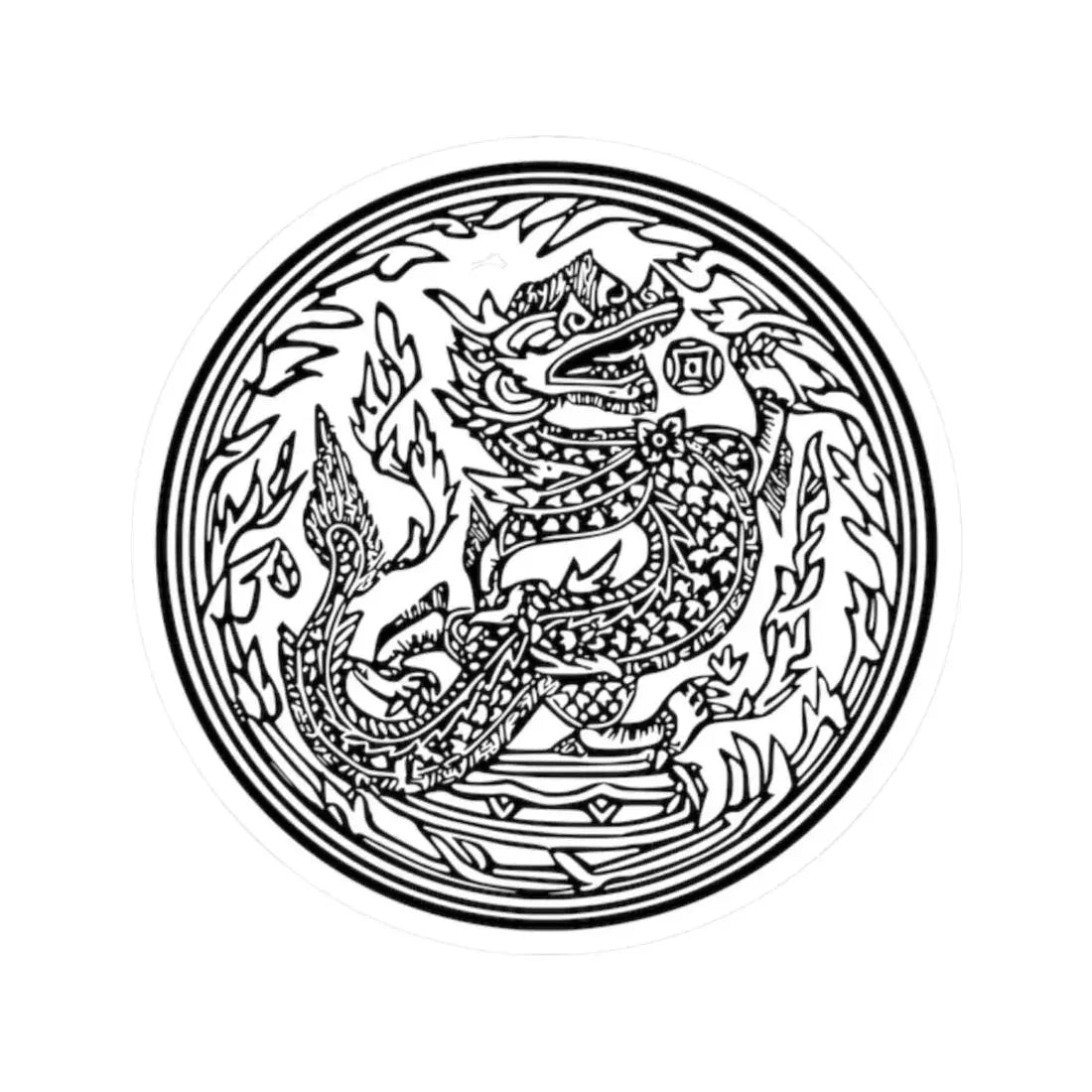 Royal Society of Siam Seal 1 (Thailand) STICKER Vinyl Kiss-Cut Decal 2 Inch White - The Sticker Space