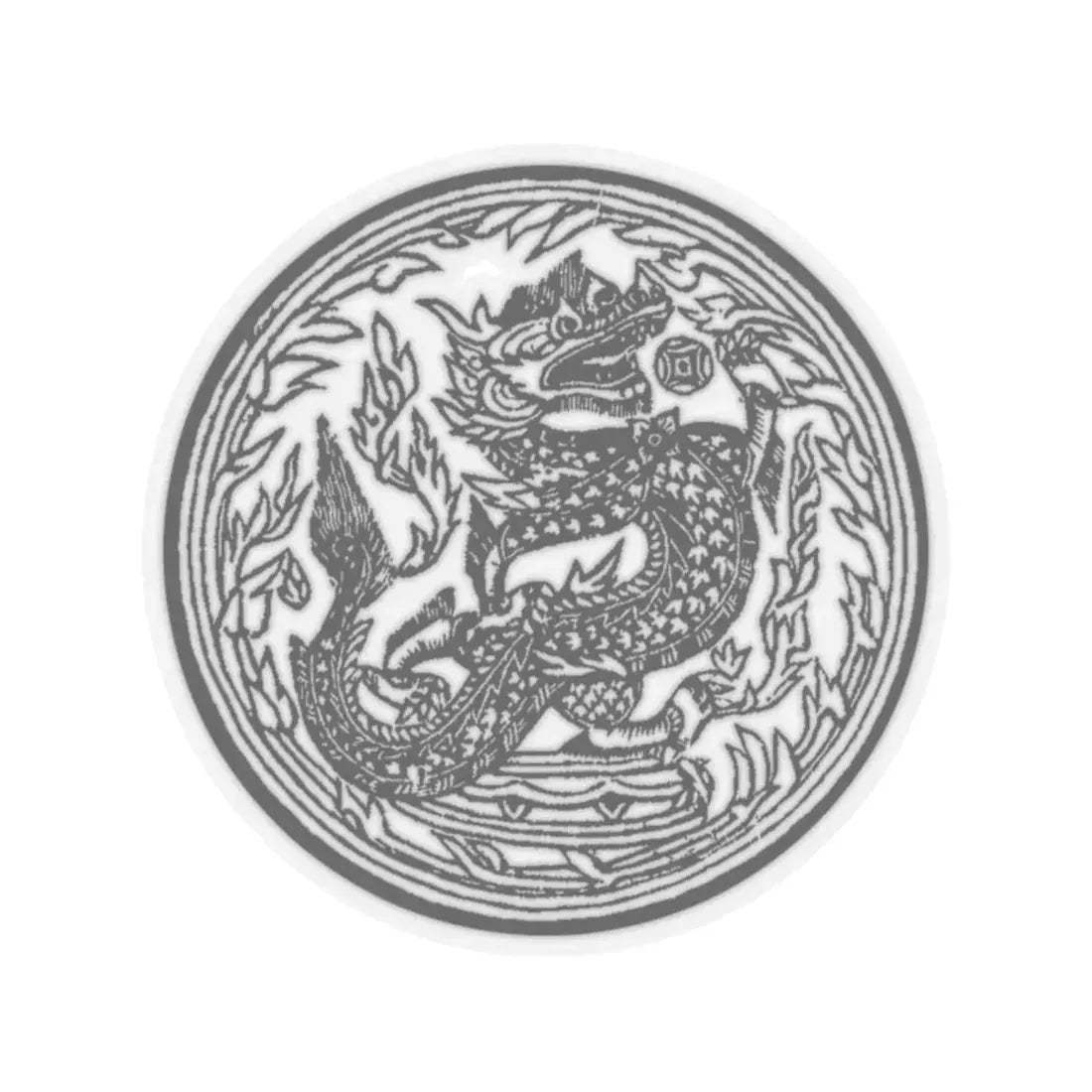 Royal Society of Siam Seal (Thailand) STICKER Vinyl Kiss-Cut Decal 2 Inch Transparent - The Sticker Space