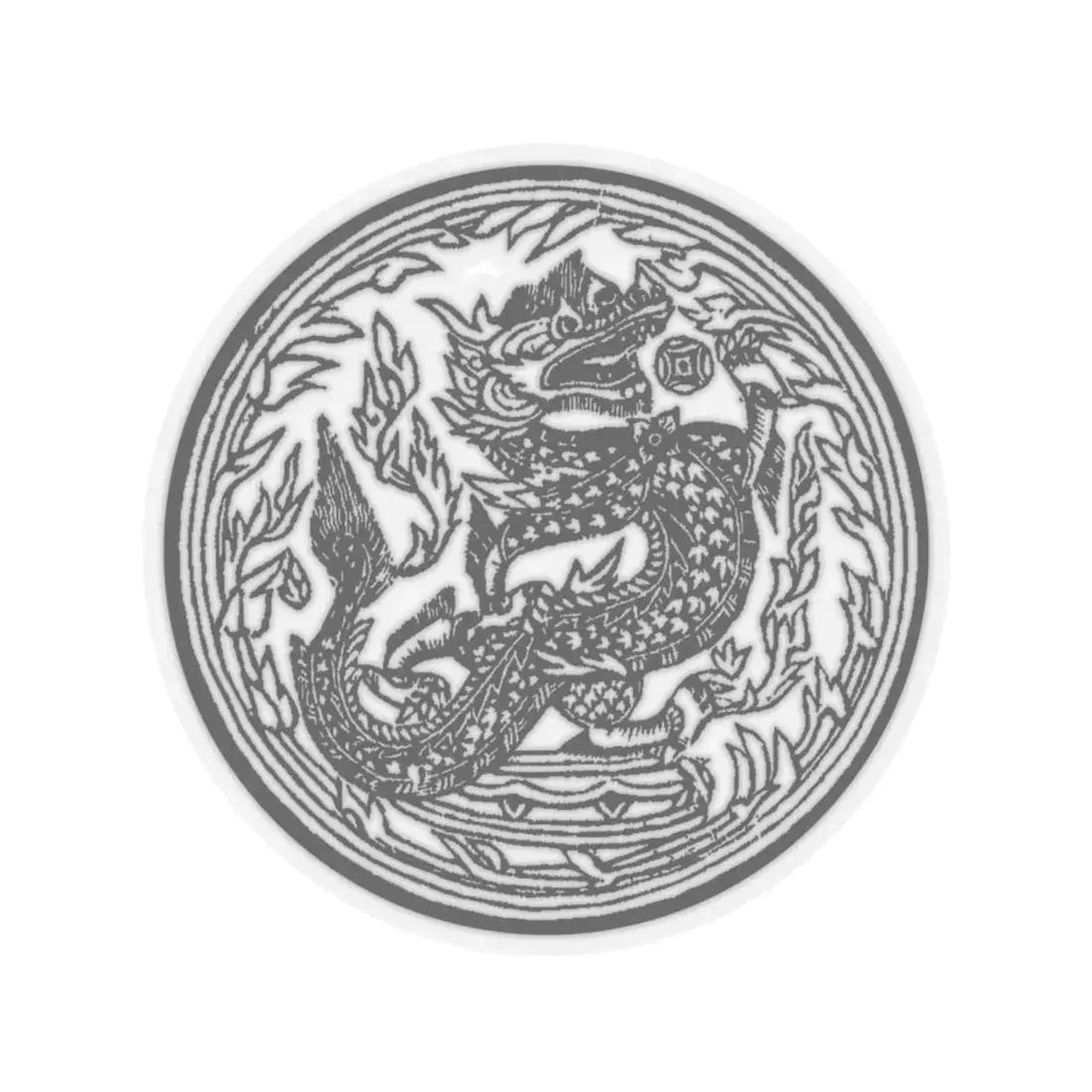 Royal Society of Siam Seal (Thailand) STICKER Vinyl Kiss-Cut Decal 6 Inch Transparent - The Sticker Space