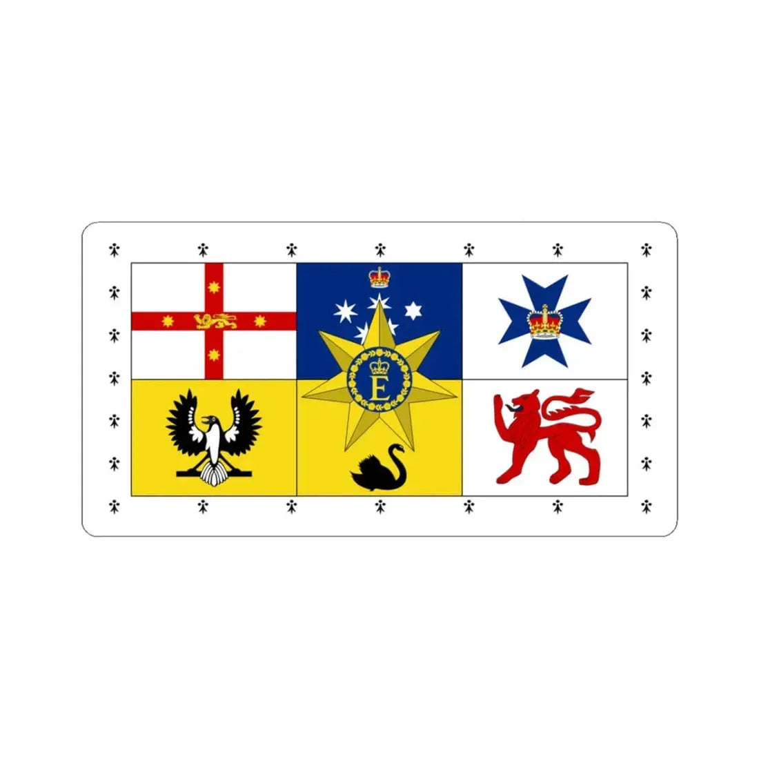 Royal Standard of Australia 1962-2022 (Australia) STICKER Vinyl Kiss-Cut Decal 3 Inch White - The Sticker Space