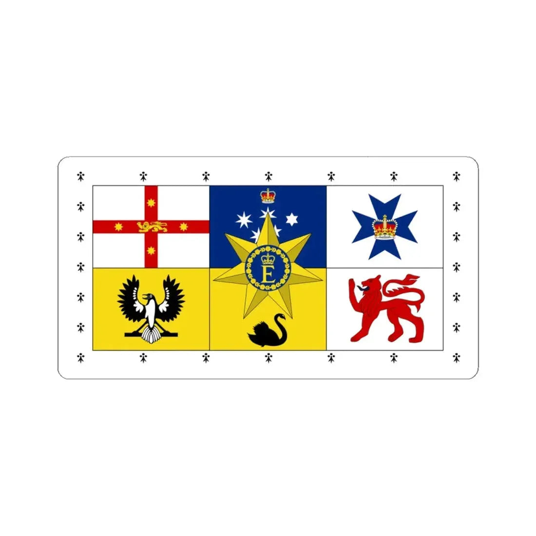 Royal Standard of Australia 1962-2022 (Australia) STICKER Vinyl Kiss-Cut Decal 4 Inch White - The Sticker Space