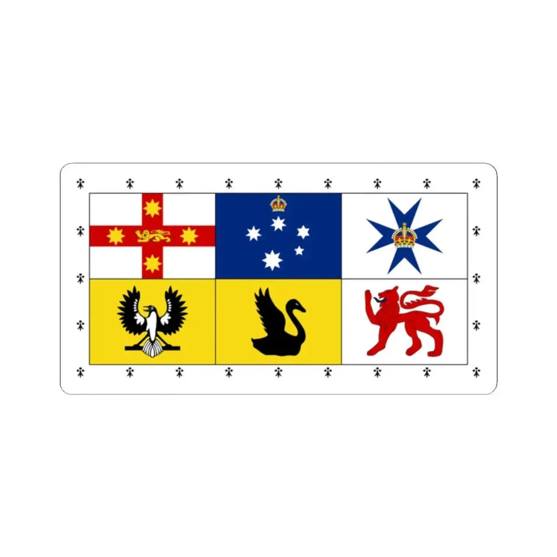 Royal Standard of Australia (Australia) STICKER Vinyl Kiss-Cut Decal 2 Inch White - The Sticker Space