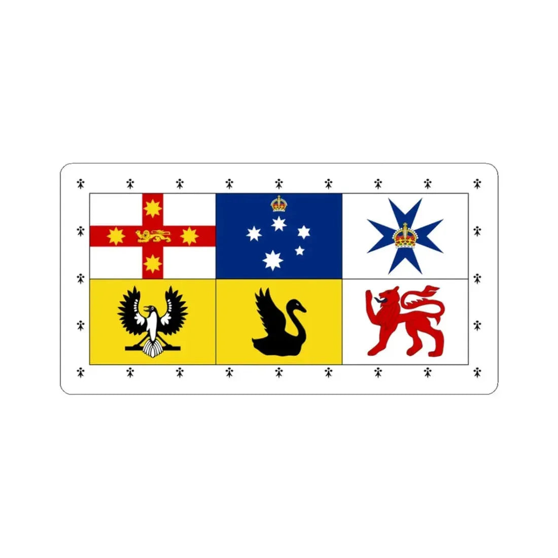 Royal Standard of Australia (Australia) STICKER Vinyl Kiss-Cut Decal 3 Inch White - The Sticker Space