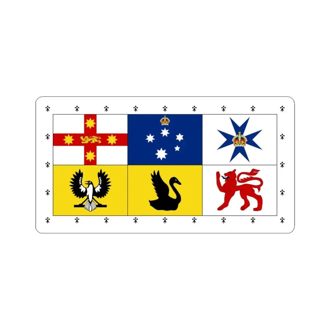 Royal Standard of Australia (Australia) STICKER Vinyl Kiss-Cut Decal 6 Inch White - The Sticker Space