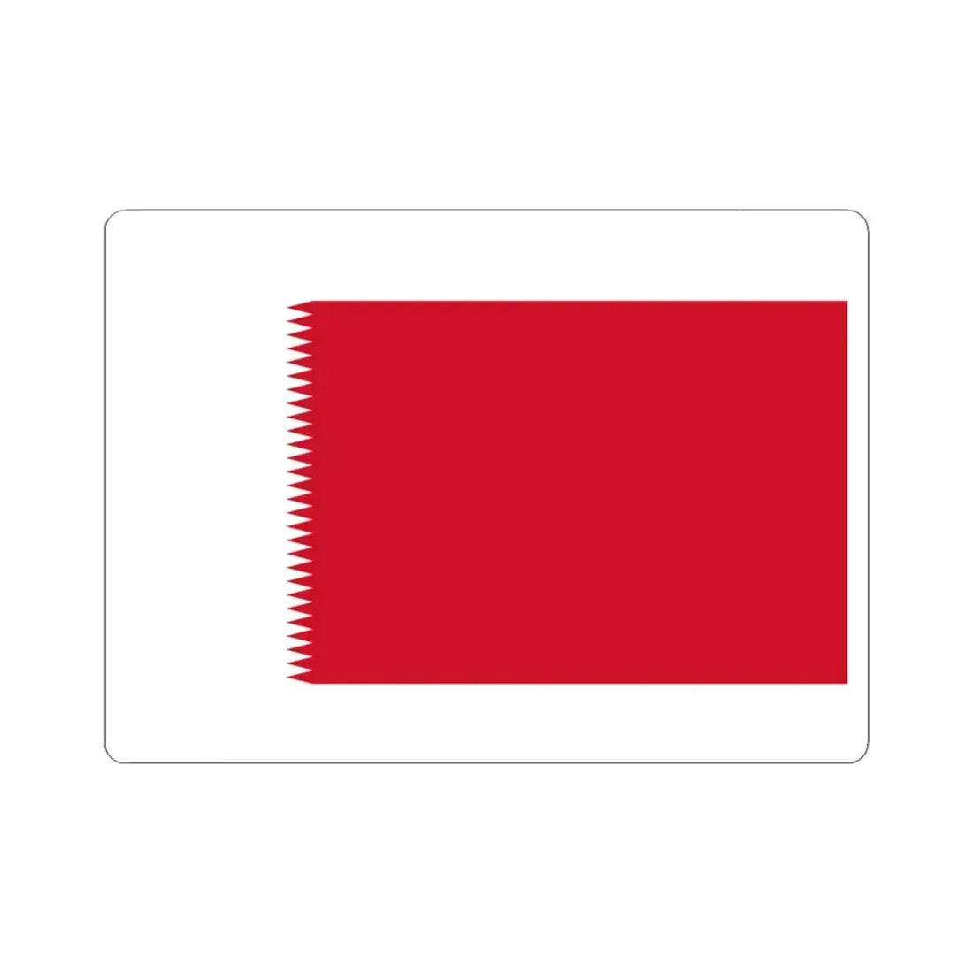 Royal Standard of Bahrain 1932-1972 (Bahrain) STICKER Vinyl Kiss-Cut Decal 4 Inch White - The Sticker Space