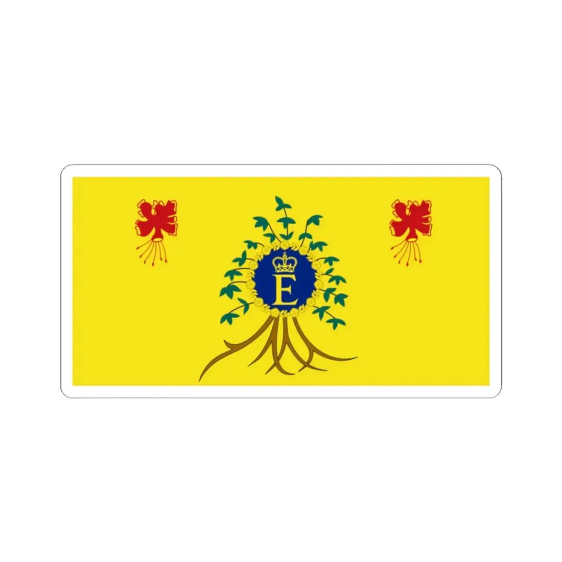 Royal Standard of Barbados 1975-2021 (Barbados) STICKER Vinyl Kiss-Cut Decal 2 Inch White - The Sticker Space