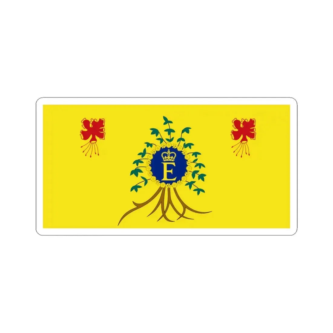 Royal Standard of Barbados 1975-2021 (Barbados) STICKER Vinyl Kiss-Cut Decal 6 Inch White - The Sticker Space