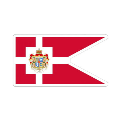 Royal Standard of Denmark (Denmark) STICKER Vinyl Kiss-Cut Decal 4 Inch White - The Sticker Space