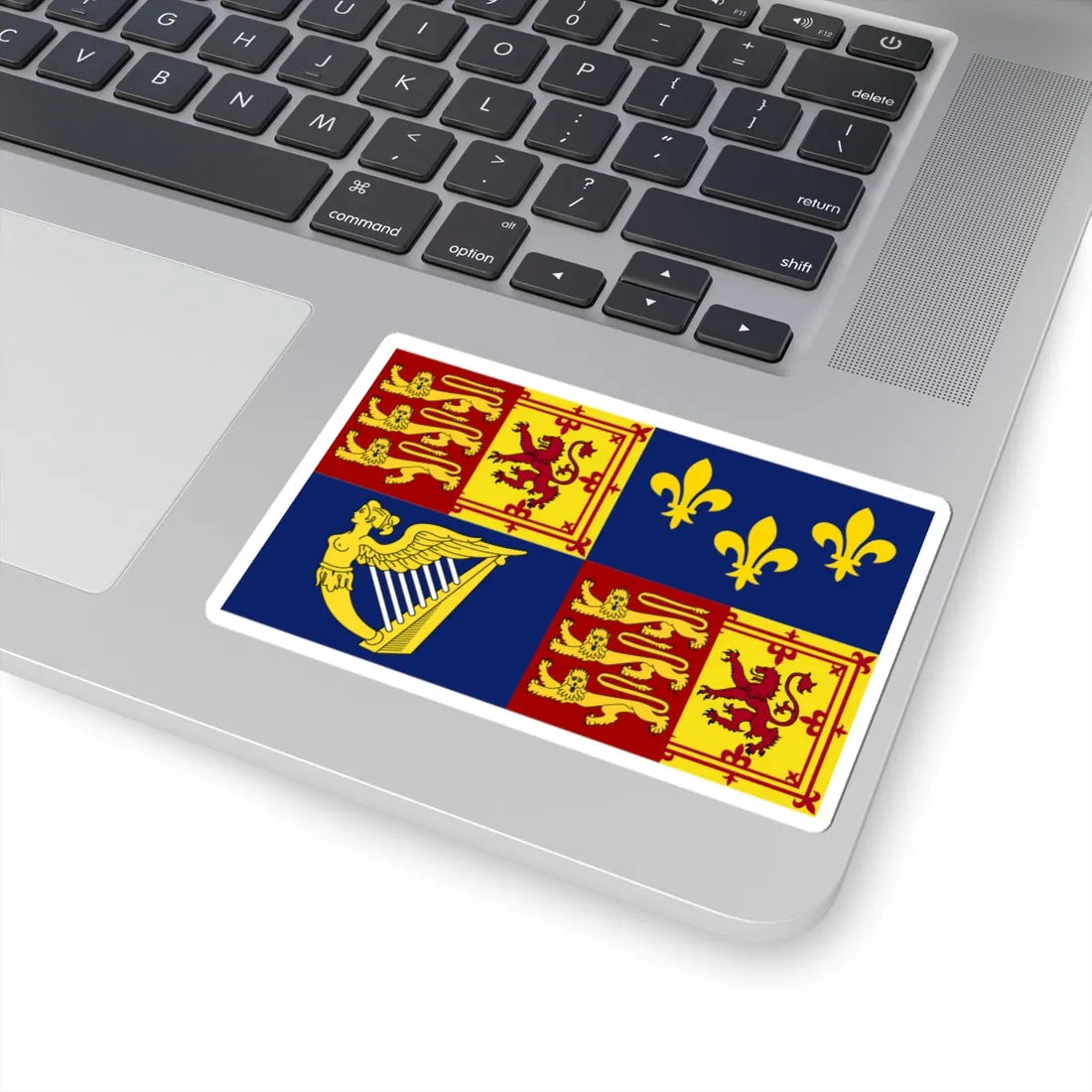 Royal Standard of Great Britain 1707-1714 (Ireland) STICKER Vinyl Kiss-Cut Decal - The Sticker Space