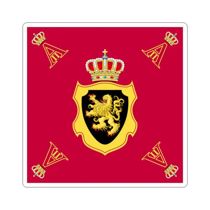 Royal Standard of King Albert II of Belgium (Belgium) STICKER Vinyl Kiss-Cut Decal 4 Inch White - The Sticker Space