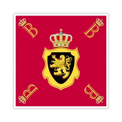 Royal Standard of King Baudouin of Belgium 1951-1993 (Belgium) STICKER Vinyl Kiss-Cut Decal 2 Inch White - The Sticker Space