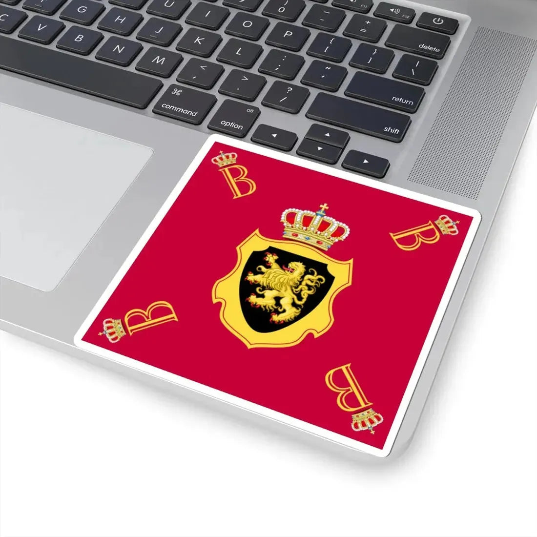 Royal Standard of King Baudouin of Belgium 1951-1993 (Belgium) STICKER Vinyl Kiss-Cut Decal - The Sticker Space