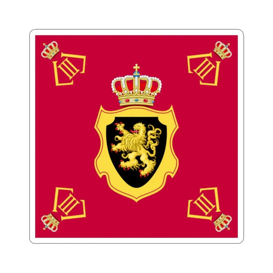 Royal Standard of King Leopold III of Belgium 1934-1951 (Belgium) STICKER Vinyl Kiss-Cut Decal 2 Inch White - The Sticker Space
