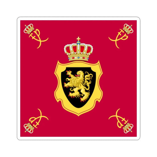 Royal Standard of King Philippe of Belgium (Belgium) STICKER Vinyl Kiss-Cut Decal 2 Inch White - The Sticker Space