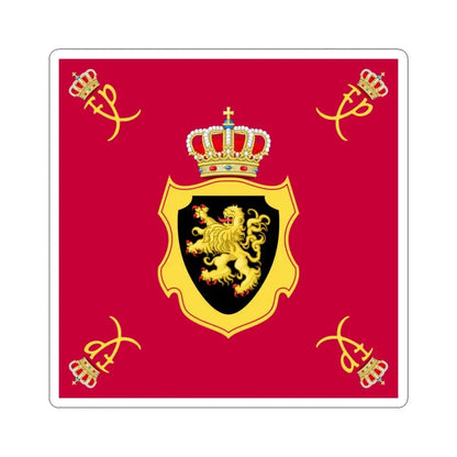 Royal Standard of King Philippe of Belgium (Belgium) STICKER Vinyl Kiss-Cut Decal 3 Inch White - The Sticker Space