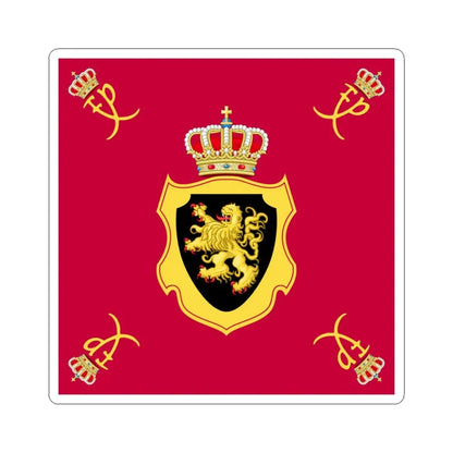 Royal Standard of King Philippe of Belgium (Belgium) STICKER Vinyl Kiss-Cut Decal 4 Inch White - The Sticker Space