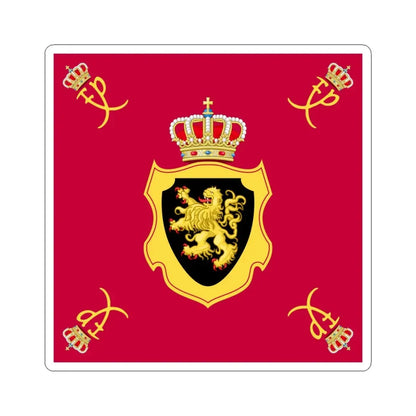 Royal Standard of King Philippe of Belgium (Belgium) STICKER Vinyl Kiss-Cut Decal 6 Inch White - The Sticker Space
