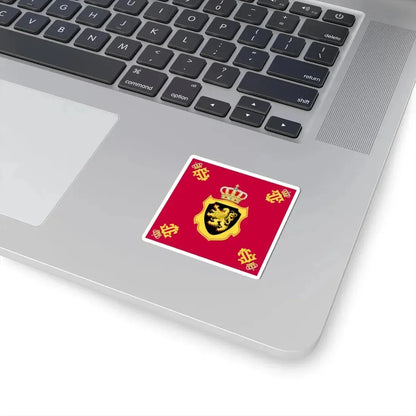 Royal Standard of Queen Fabiola of Belgium 1960-2014 (Belgium) STICKER Vinyl Kiss-Cut Decal - The Sticker Space