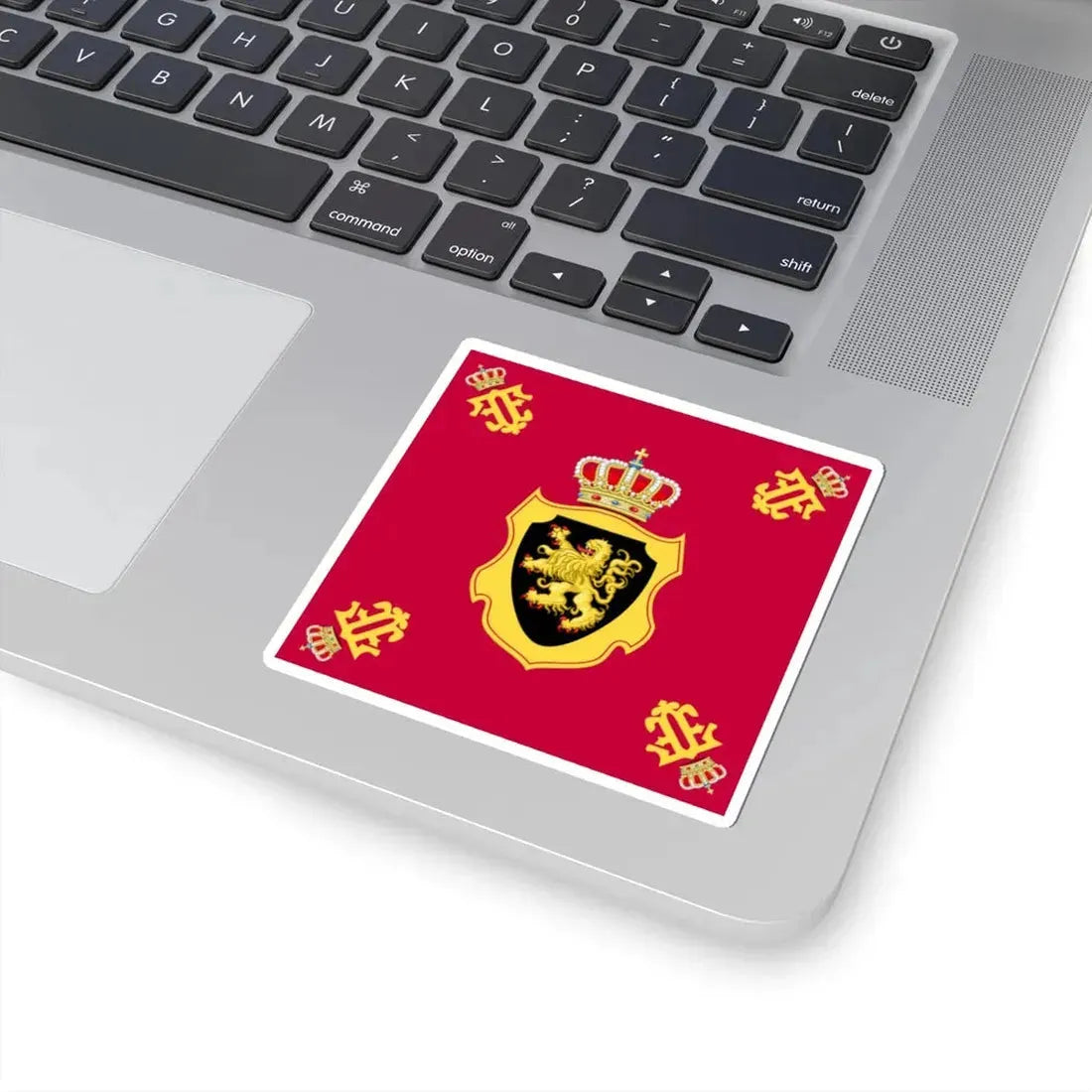 Royal Standard of Queen Fabiola of Belgium 1960-2014 (Belgium) STICKER Vinyl Kiss-Cut Decal - The Sticker Space