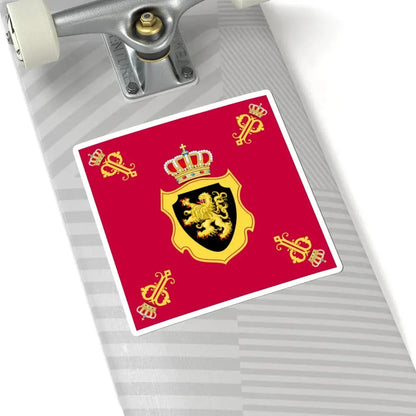 Royal Standard of Queen Paola of Belgium (Belgium) STICKER Vinyl Kiss-Cut Decal - The Sticker Space
