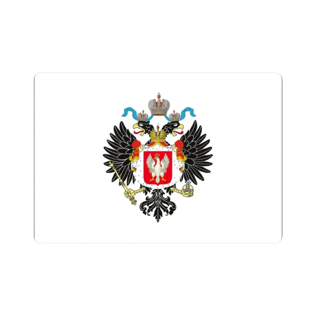 Royal Standard of the Tsar of Poland 1815-1830 (Poland) STICKER Vinyl Kiss-Cut Decal 2 Inch White - The Sticker Space