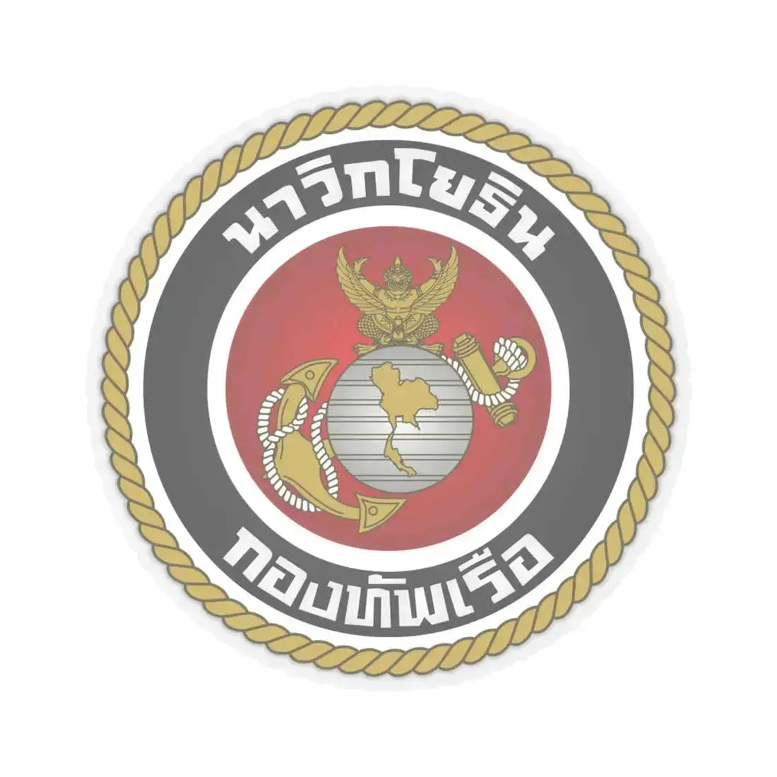 Royal Thai Marines - STICKER Vinyl Kiss-Cut Decal 6 Inch Transparent - The Sticker Space