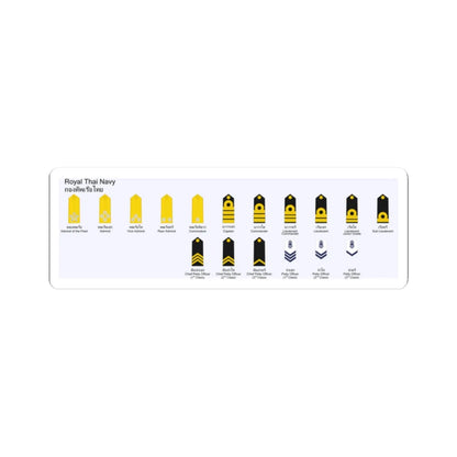 Royal Thai Navy rank insignias (Thailand) (Military Rank) STICKER Vinyl Kiss-Cut Decal 2 Inch White - The Sticker Space