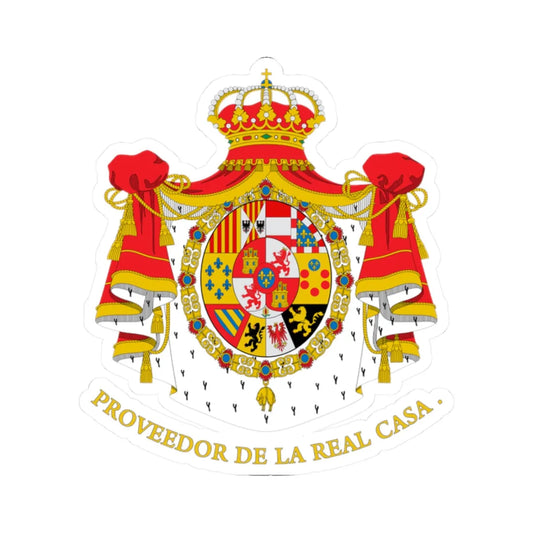 Royal Warrant of Appointment Spain (Spain) (Coat of Arms) STICKER Vinyl Kiss-Cut Decal 2 Inch White - The Sticker Space