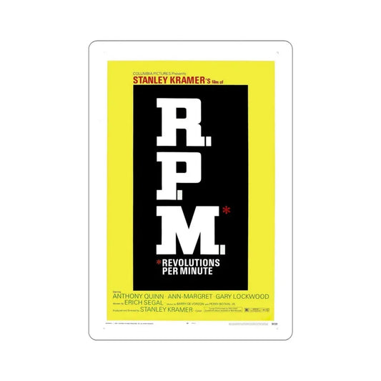 RPM 1970 Movie Poster STICKER Vinyl Die-Cut Decal 6 Inch - The Sticker Space
