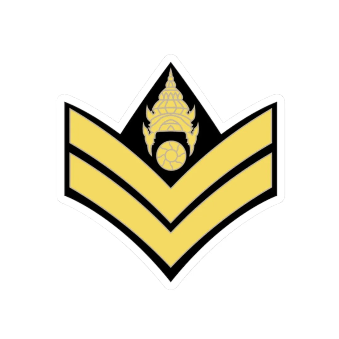 RTA 02 (Thailand) (Military Rank) STICKER Vinyl Kiss-Cut Decal 2 Inch White - The Sticker Space