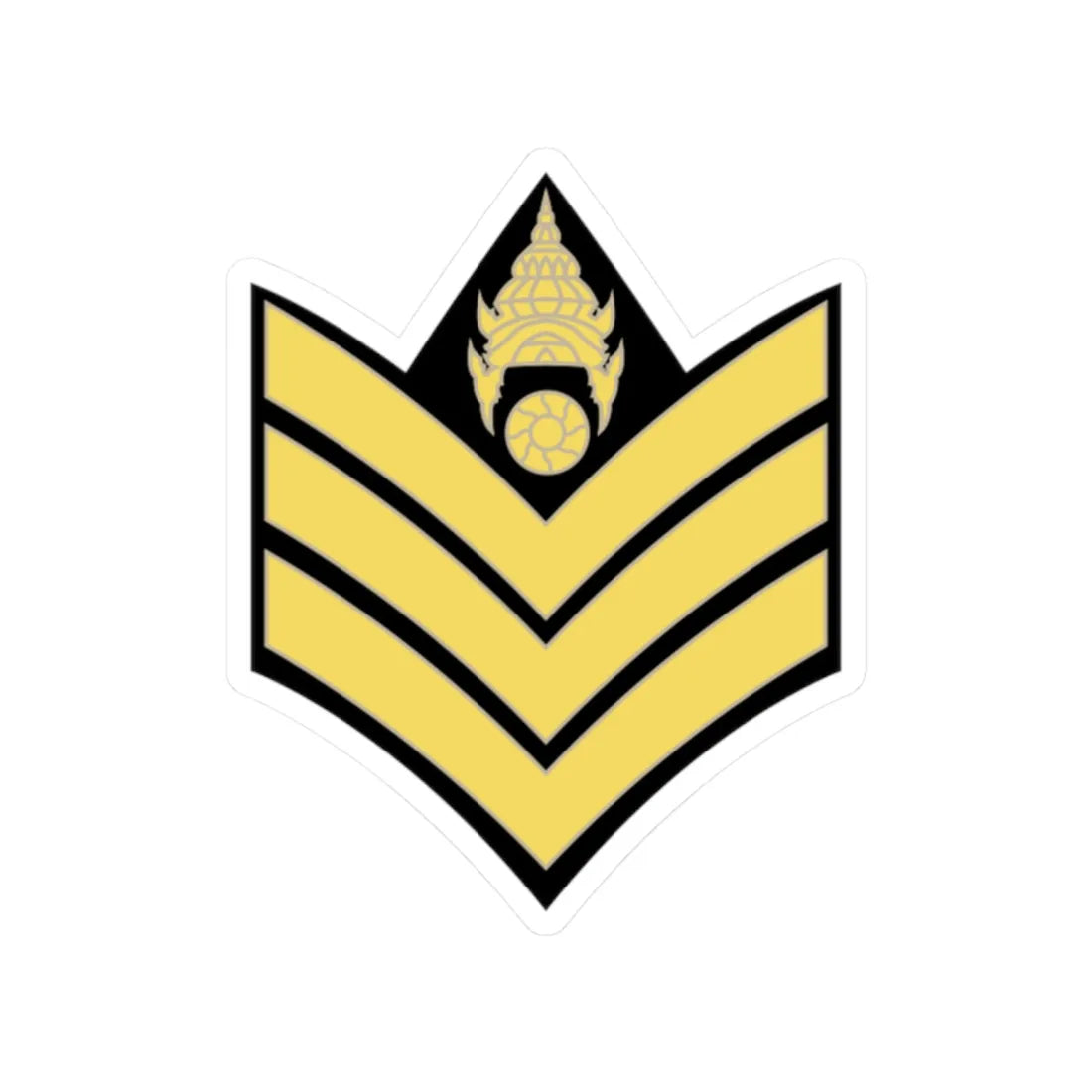 RTA 03 (Thailand) (Military Rank) STICKER Vinyl Kiss-Cut Decal 2 Inch White - The Sticker Space