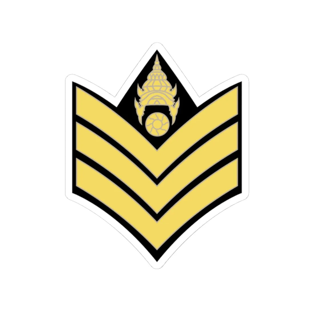 RTA 03 (Thailand) (Military Rank) STICKER Vinyl Kiss-Cut Decal 3 Inch White - The Sticker Space