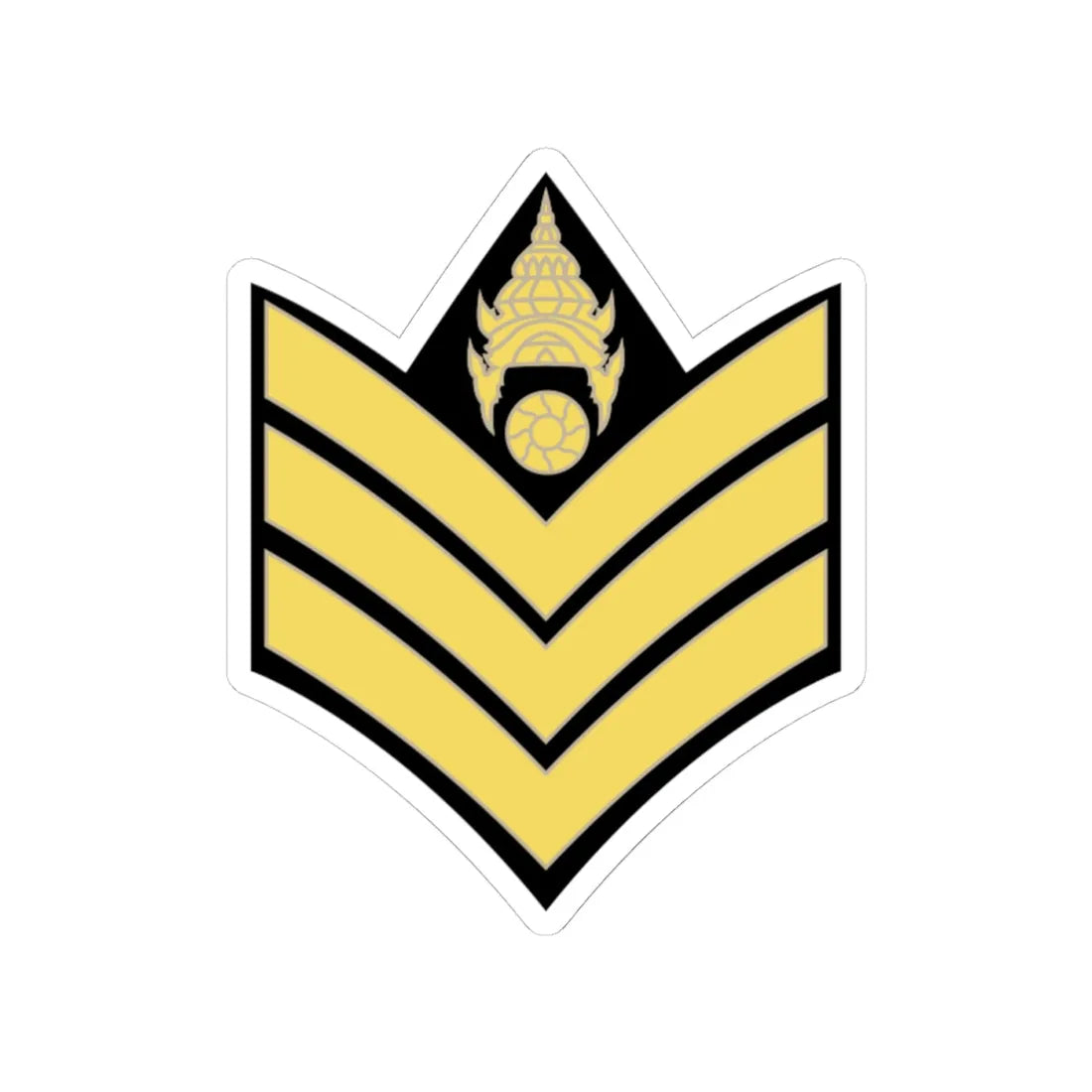 RTA 03 (Thailand) (Military Rank) STICKER Vinyl Kiss-Cut Decal 4 Inch White - The Sticker Space