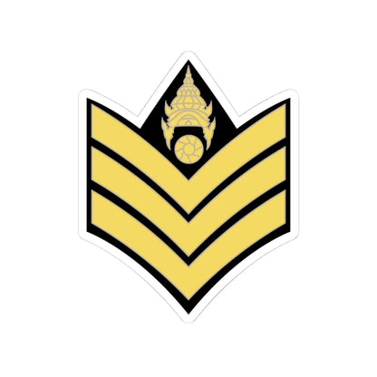 RTA 03 (Thailand) (Military Rank) STICKER Vinyl Kiss-Cut Decal 4 Inch White - The Sticker Space