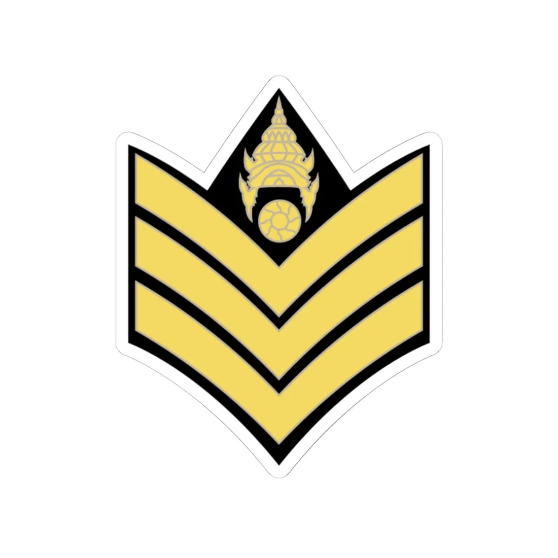 RTA 03 (Thailand) (Military Rank) STICKER Vinyl Kiss-Cut Decal 6 Inch White - The Sticker Space