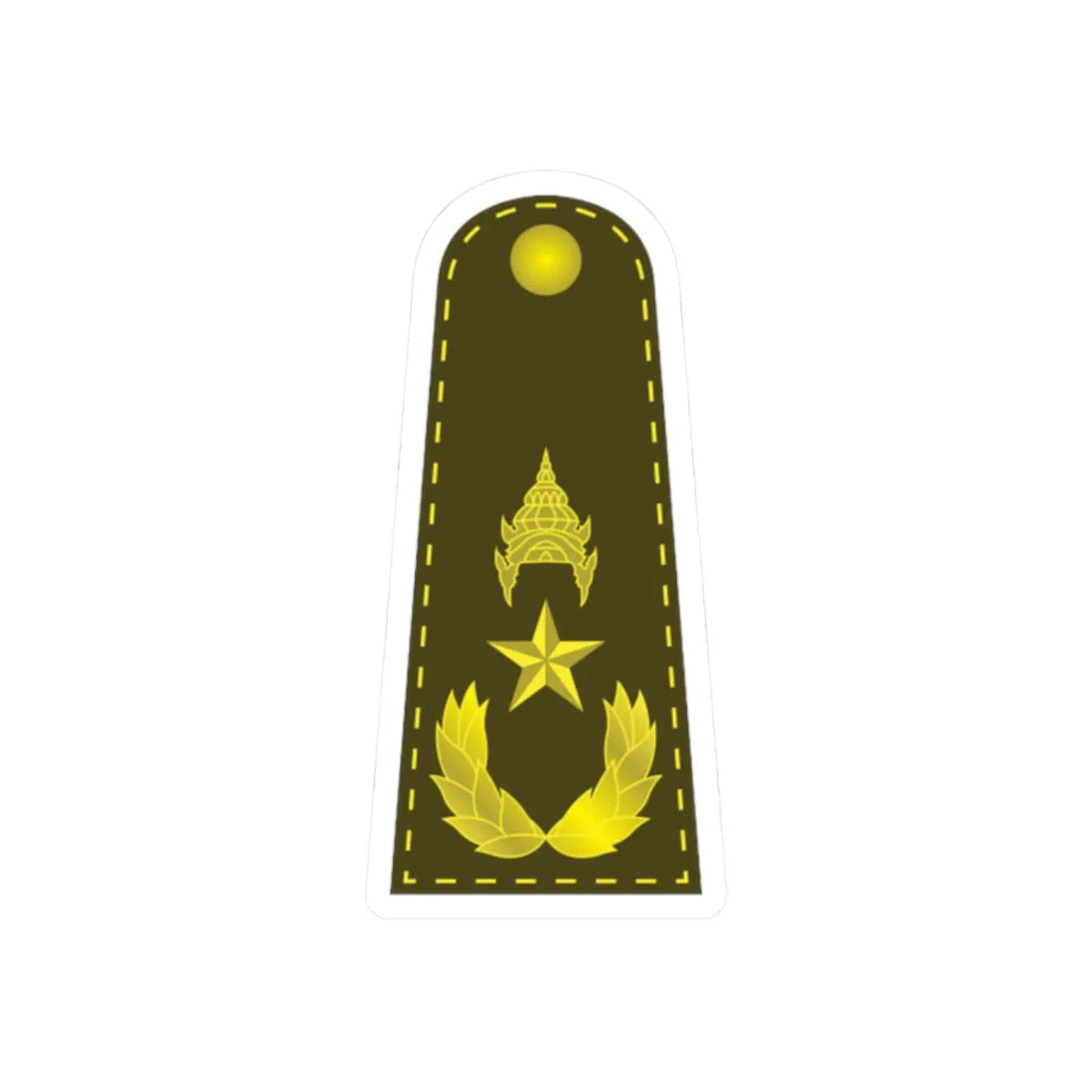 RTA 13 (Thailand) (Military Rank) STICKER Vinyl Kiss-Cut Decal 2 Inch White - The Sticker Space