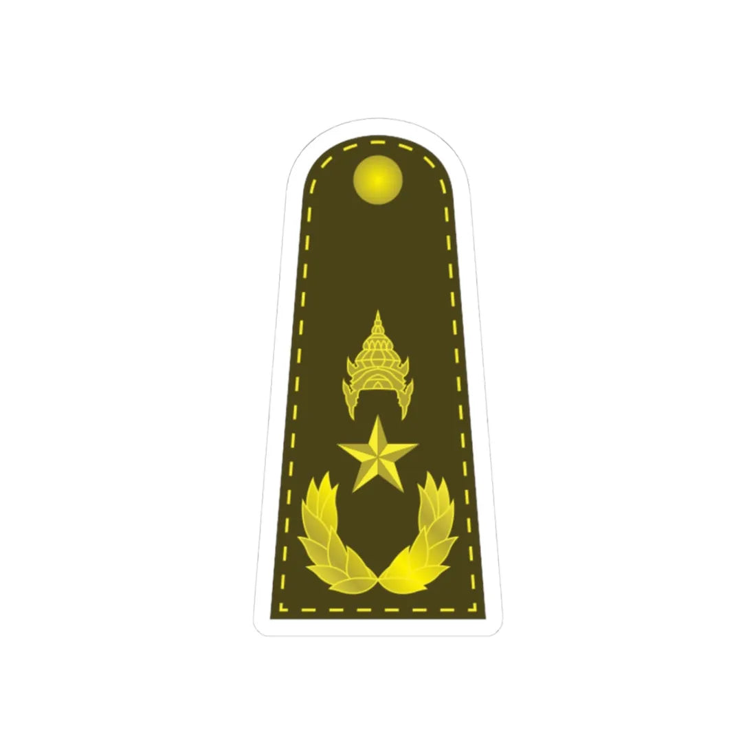 RTA 13 (Thailand) (Military Rank) STICKER Vinyl Kiss-Cut Decal 3 Inch White - The Sticker Space