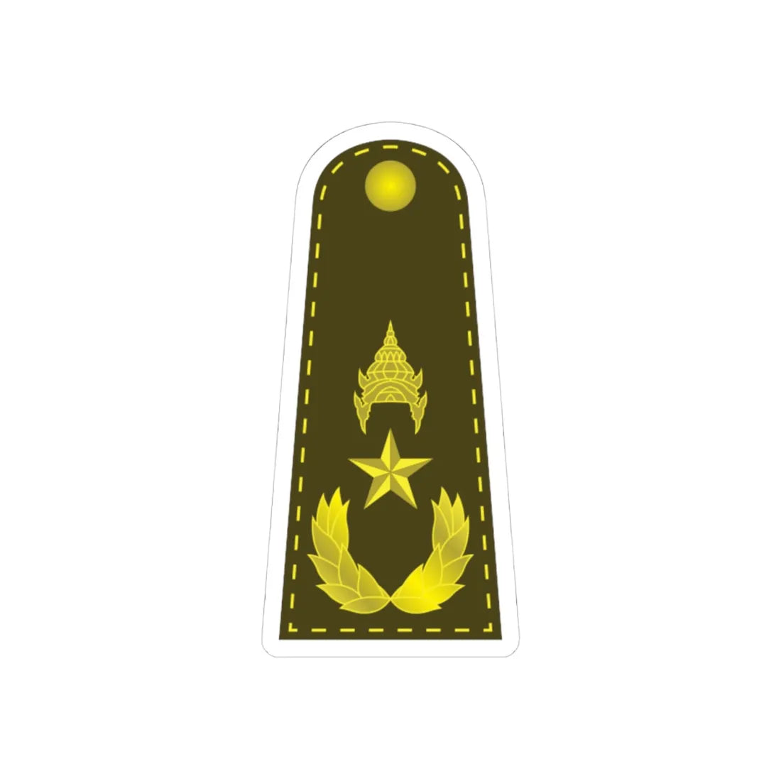 RTA 13 (Thailand) (Military Rank) STICKER Vinyl Kiss-Cut Decal 4 Inch White - The Sticker Space