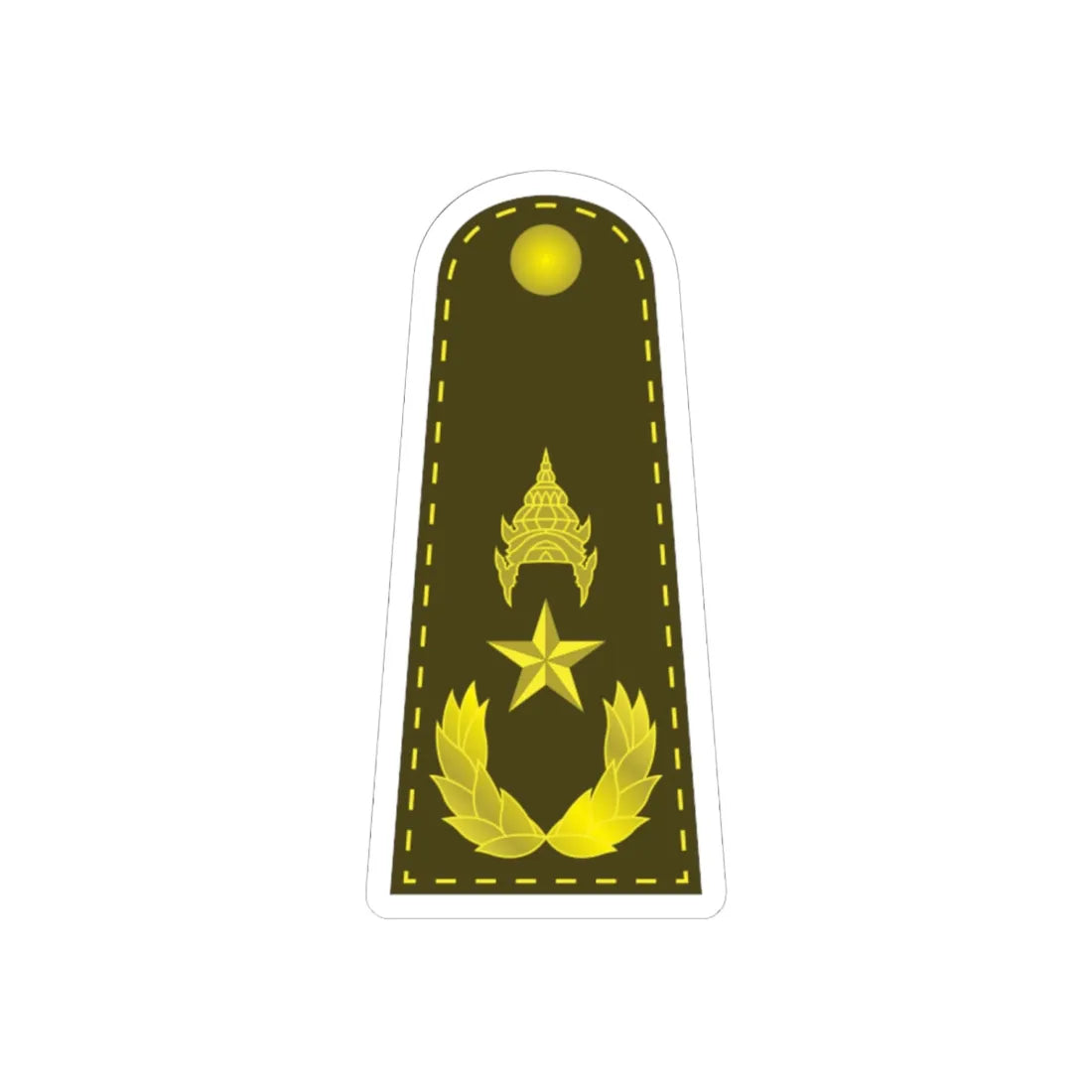 RTA 13 (Thailand) (Military Rank) STICKER Vinyl Kiss-Cut Decal 6 Inch White - The Sticker Space