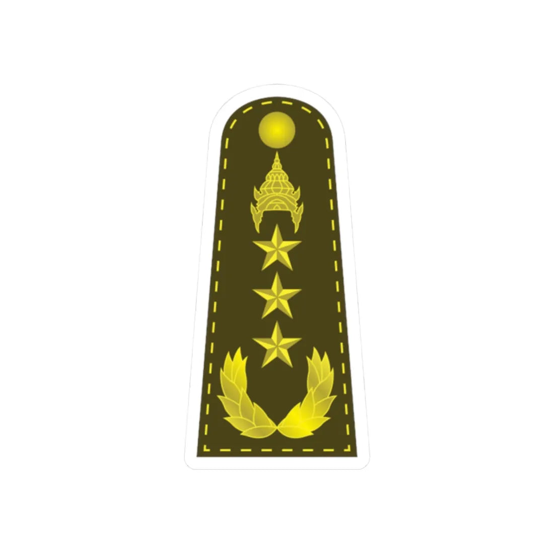 RTA 15 (Thailand) (Military Rank) STICKER Vinyl Kiss-Cut Decal 2 Inch White - The Sticker Space