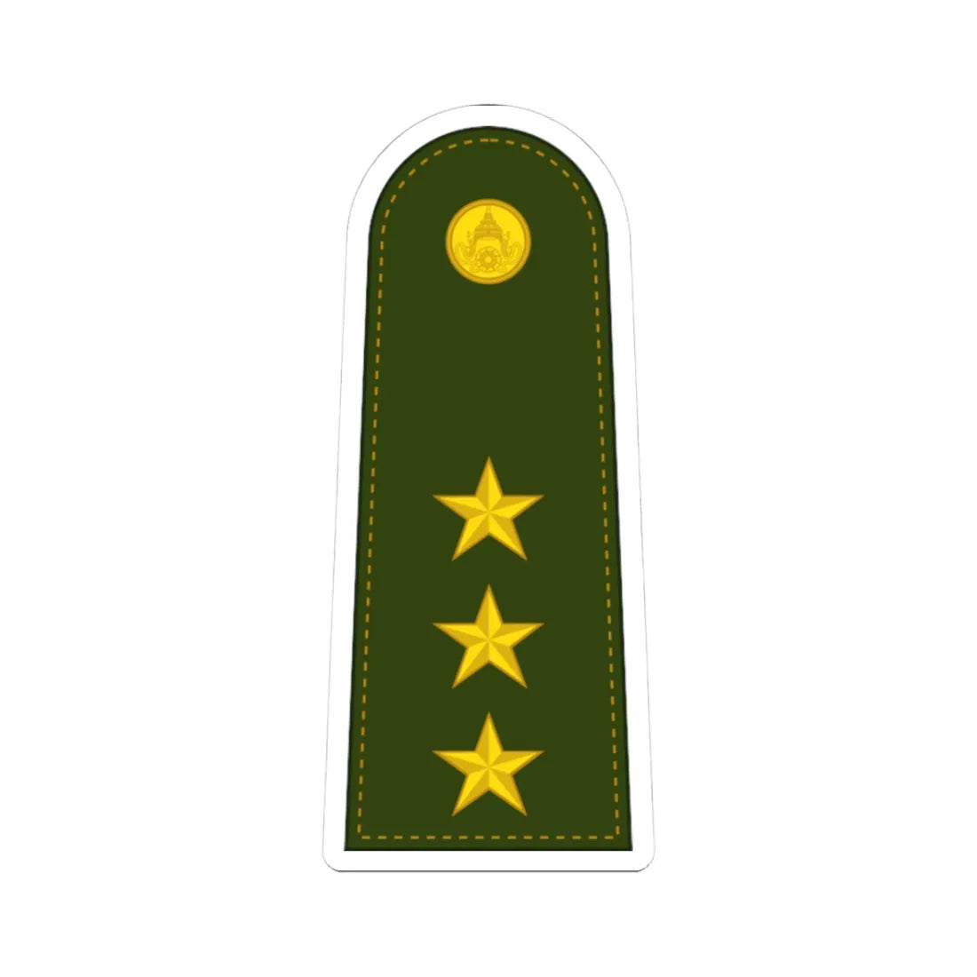 RTA OF 2 Captain (Thailand) (Military Rank) STICKER Vinyl Kiss-Cut Decal 3 Inch White - The Sticker Space