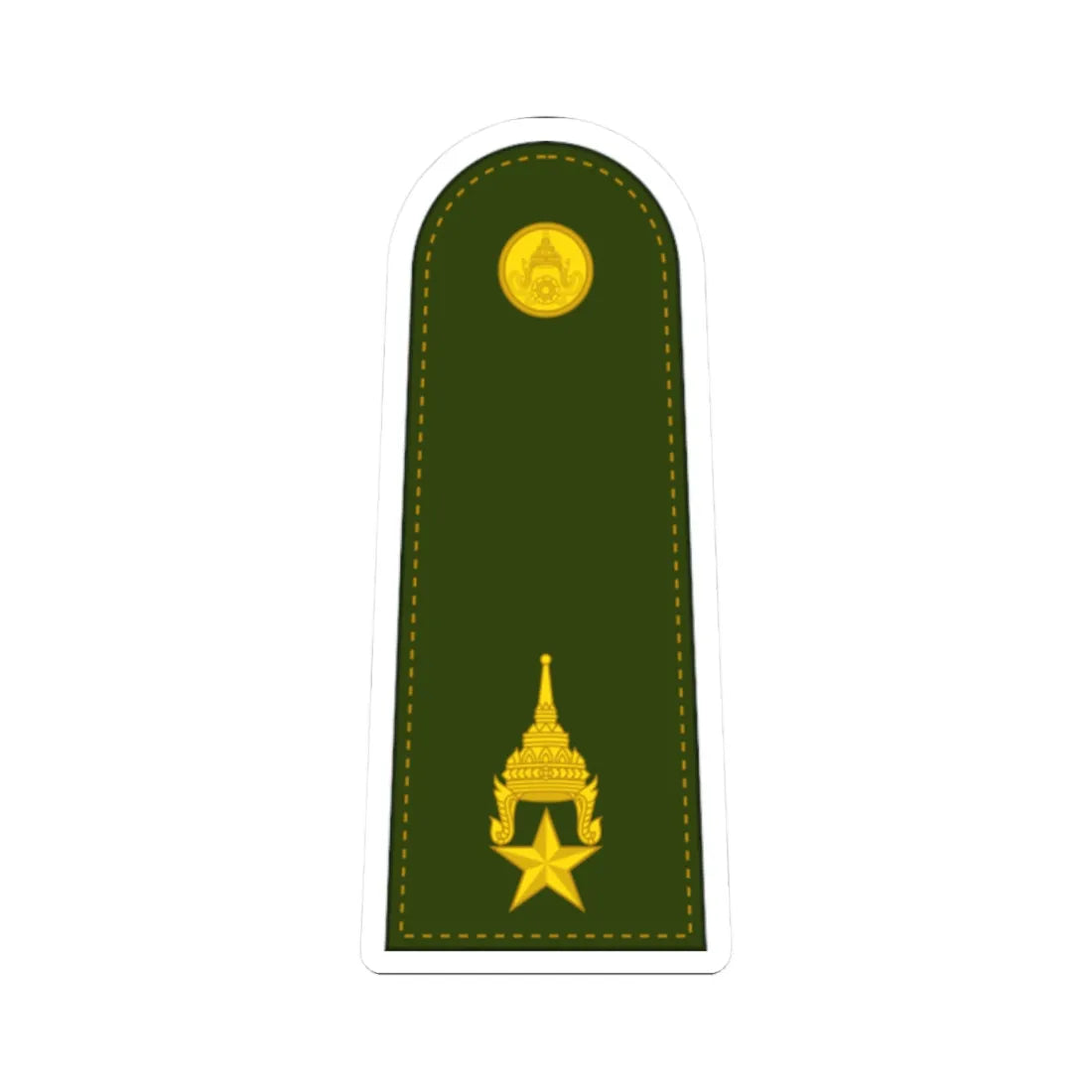 RTA OF 3 Major (Thailand) (Military Rank) STICKER Vinyl Kiss-Cut Decal 2 Inch White - The Sticker Space