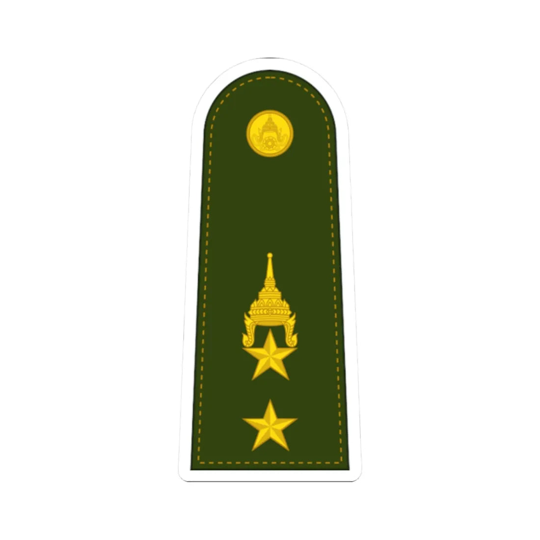 RTA OF 4 Lieutenant Colonel (Thailand) (Military Rank) STICKER Vinyl Kiss-Cut Decal 2 Inch White - The Sticker Space